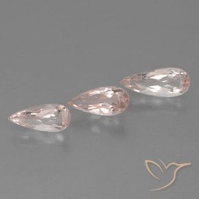 1.61 ct natürliche Sehr helles Rosa Morganit-Edelsteine, Birnenform, VVS-VS