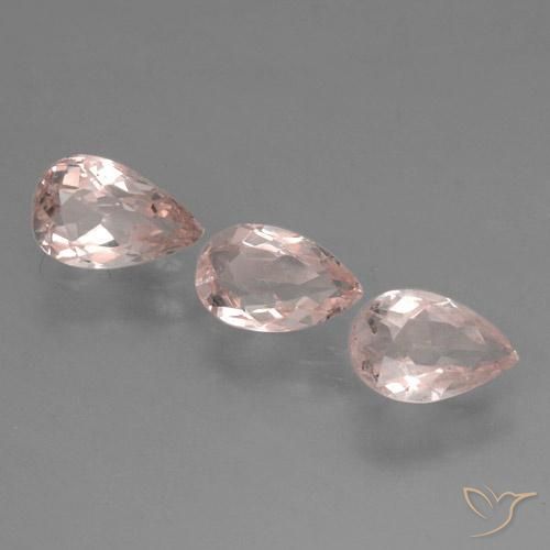 1.32ctw Natürlicher Mittelrosa Morganit, Birnenform, VVS-VS