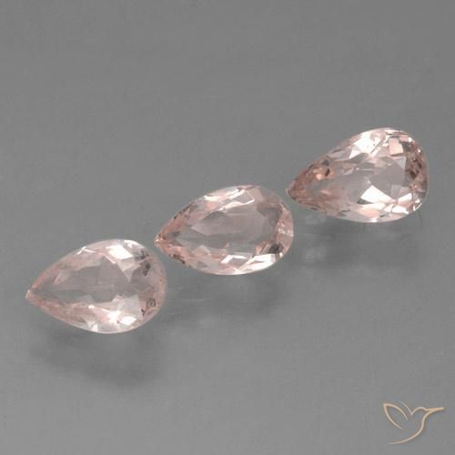 1.32 ct natürliche Mittelrosa Morganit-Edelsteine, Birnenform, VVS-VS