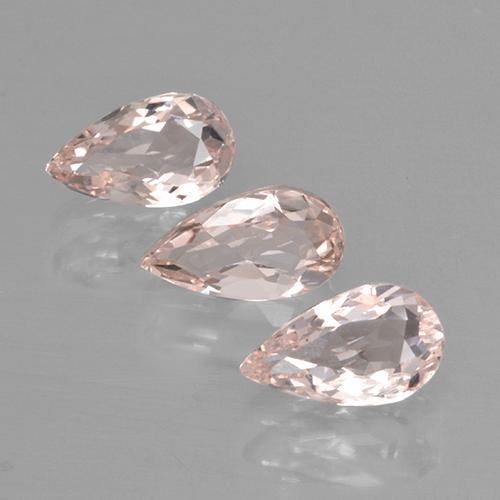 1.59 ct natürliche Flamingorosa Morganit-Edelsteine, Birnenform, VVS-VS
