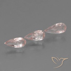1.11 ct natürliche Mittel-Hellrosa Morganit-Edelsteine, Birnenform, VVS-VS