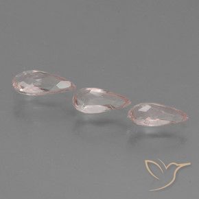 1.11 ct natürliche Mittel-Hellrosa Morganit-Edelsteine, Birnenform, VVS-VS