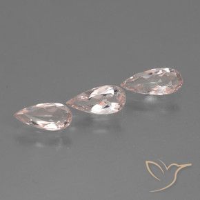 1.11 ct natürliche Korallenrosa-Ton Morganit-Edelsteine, Birnenform, VVS-VS