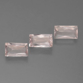 1,64 ct natürliche rosafarbener Morganit-Edelsteine, Baguette, VS