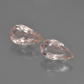 0,80 ct natürliche rosafarbener Morganit-Edelsteine, Birnenform, VVS-VS