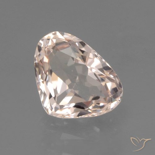 0.83ct Natürlicher Mittel-Hellrosa Morganit, Birnenform, VVS-VS