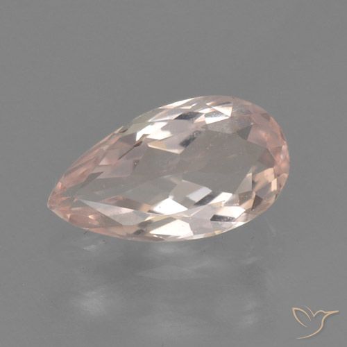 0.53ct Natürlicher Mittelrosa Morganit, Birnenform, VVS