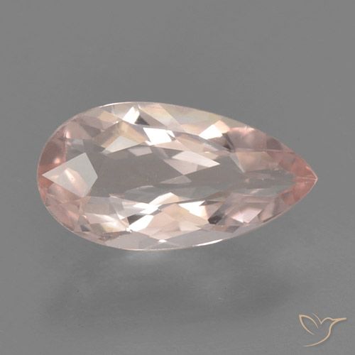 0.53ct Natürlicher Flamingorosa Morganit, Birnenform, VVS, Photo A