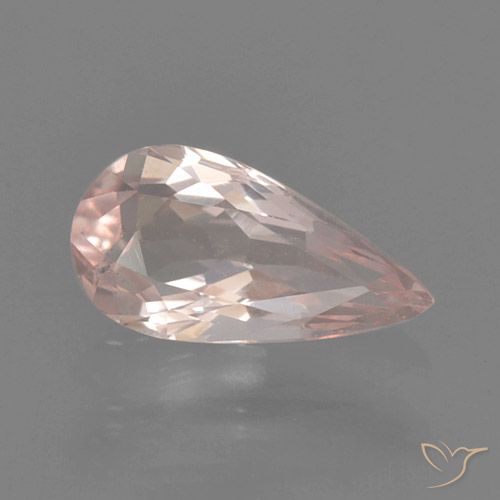 0.50ct Natürlicher Flamingorosa Morganit, Birnenform, VVS-VS