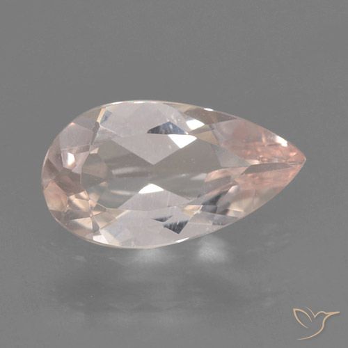 0.50ct Natürlicher Mittelrosa Morganit, Birnenform, VVS-VS