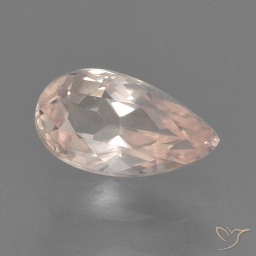 0.49ct Natürlicher Mittelrosa Morganit, Birnenform, VVS