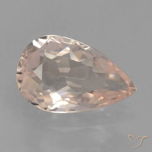 0.58ct Natürlicher Sehr helles Rosa Morganit, Birnenform, VVS