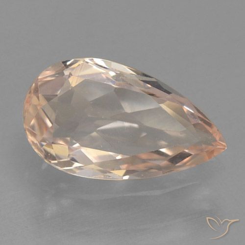 0.62ct Natürlicher Sehr helles Rosa Morganit, Birnenform, VVS-VS