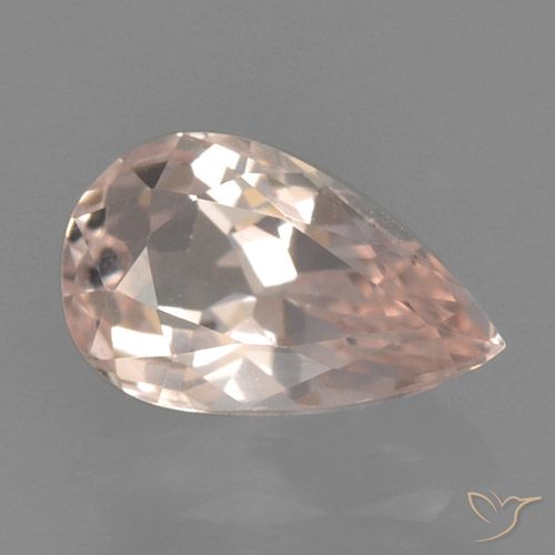 0.54ct Natürlicher Mittelrosa Morganit, Birnenform, VVS