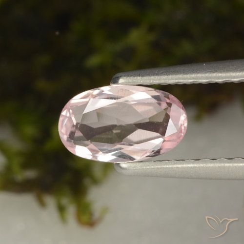 0.46ct Natürlicher hellrosa Morganit, Oval, VVS-VS