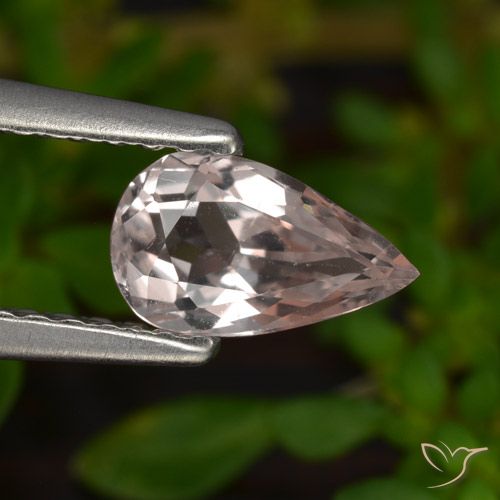0.51ct Natürlicher hellrosa Morganit, Birnenform, VVS-VS