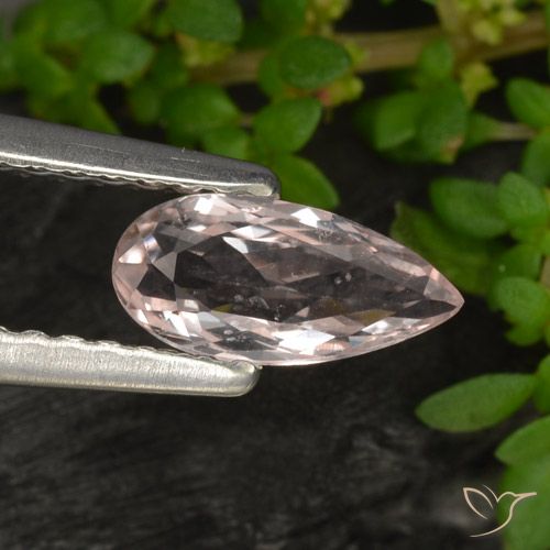0.47ct Natürlicher Mittelrosa Morganit, Birnenform, VS