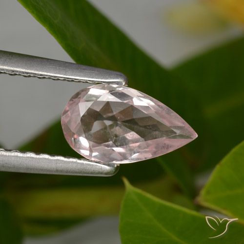 0.55ct Natürlicher Flamingorosa Morganit, Birnenform, VVS-VS