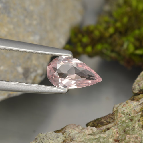 9,17 ctw natürlicher Flamingorosa Morganit, Birnenform, VVS-VS