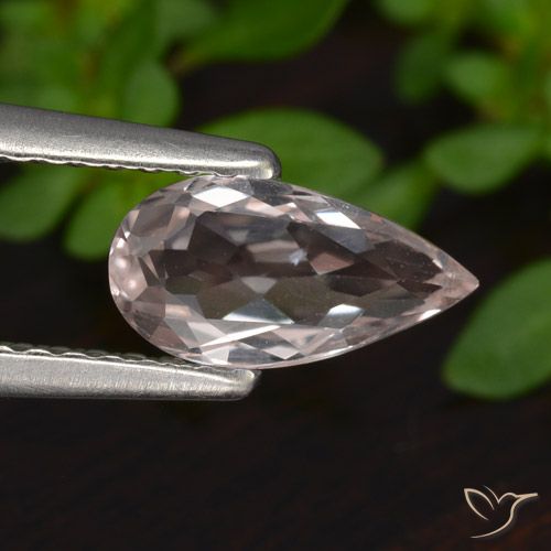 0.74ct Natürlicher Korallenrosa-Ton Morganit, Birnenform, VVS-VS