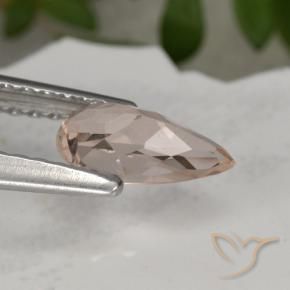 9,17 ctw natürlicher Lachs-rosa Morganit, Birnenform, VVS-VS