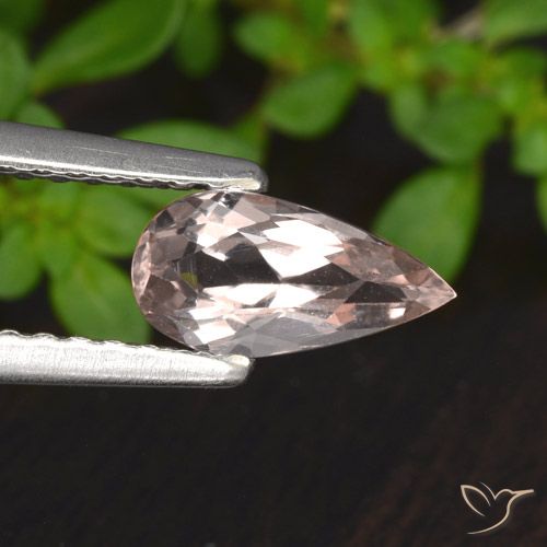 0.56ct Natürlicher Mittelrosa Morganit, Birnenform, VVS-VS