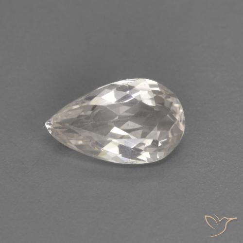 0.46ct Natürlicher Lachs-rosa Morganit, Birnenform, VVS