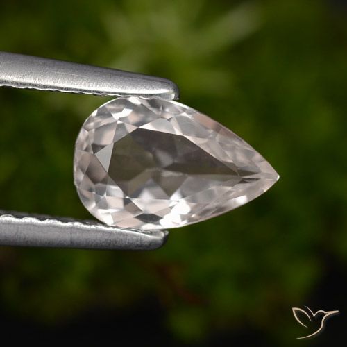 0.68ct Natürlicher Sehr helles Rosa Morganit, Birnenform, VVS-VS