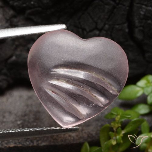 4.50ct Natürlicher rose-rosa Morganit, Herz, Transparent