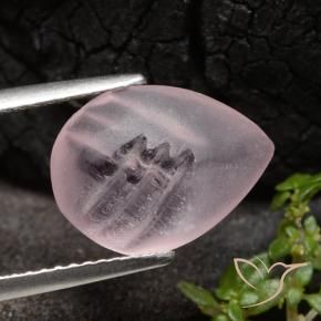 9,17 ctw natürlicher Korallenrosa Morganit, Birnenform, Lichtdurchlässig