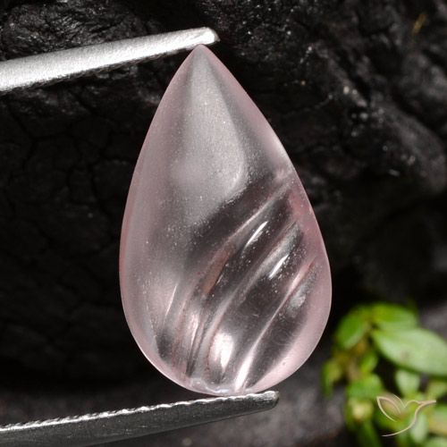 4.35ct Natürlicher Korallenrosa Morganit, Birnenform, Transparent