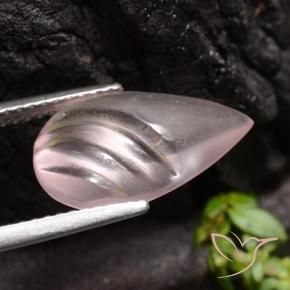 9,17 ctw natürlicher Korallenrosa Morganit, Birnenform, Transparent