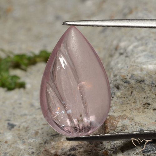 7.10ct Natürlicher Korallenrosa Morganit, Birnenform, Transparent