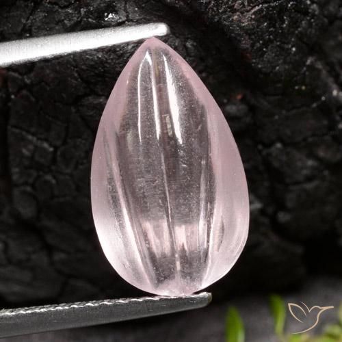 4.47ct Natürlicher rose-rosa Morganit, Birnenform, Transparent