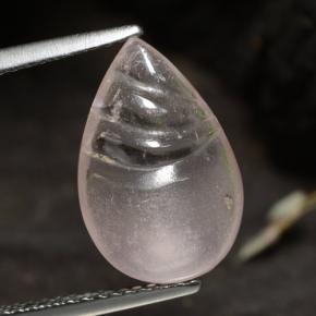 9,17 ctw natürlicher hellrosa Morganit, Birnenform, Transparent