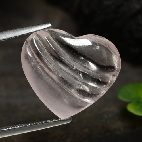 9,17 ctw natürlicher Korallenrosa-Ton Morganit, Herzform, Transparent