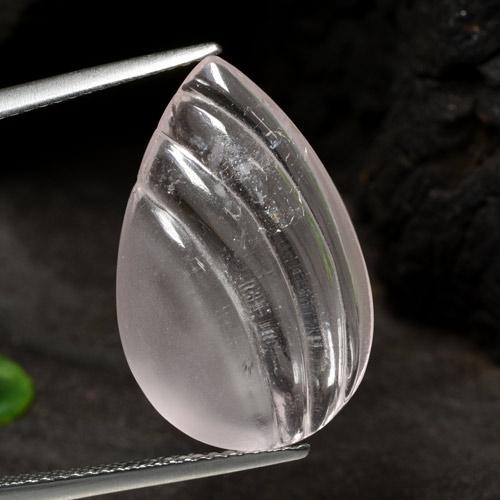 9,17 ctw natürlicher weißer Morganit, Birnenform, Transparent