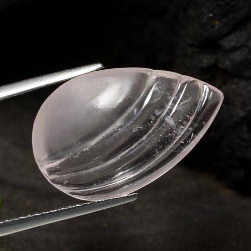 9,17 ctw natürlicher weißer Morganit, Birnenform, Transparent