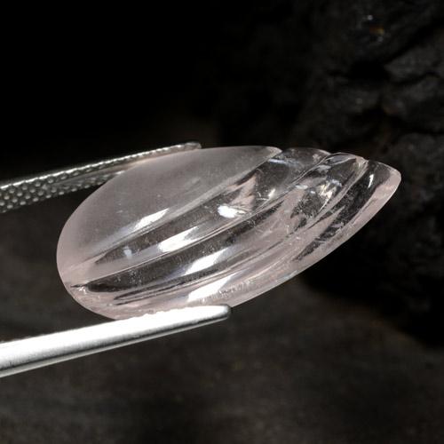 9,17 ctw natürlicher weißer Morganit, Birnenform, Transparent