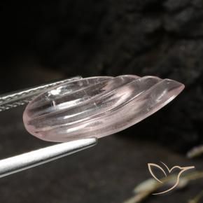 9,17 ctw natürlicher Korallenrosa-Ton Morganit, Birnenform, Transparent