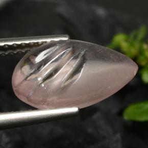 3,25 ctw natürlicher rosafarbener Morganit, Birnenform, Transparent