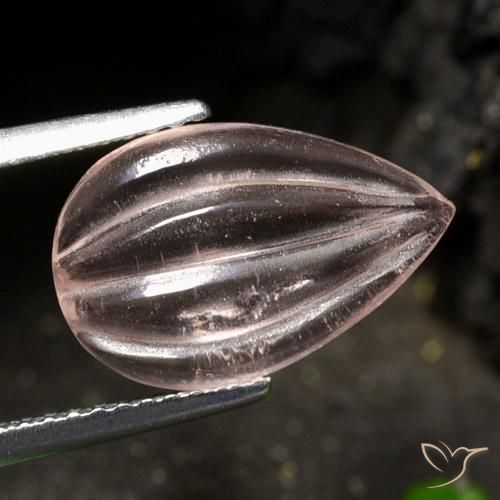 9,17 ctw natürlicher hellrose-rosa Morganit, Birnenform, Transparent