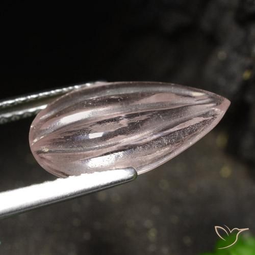 9,17 ctw natürlicher hellrose-rosa Morganit, Birnenform, Transparent