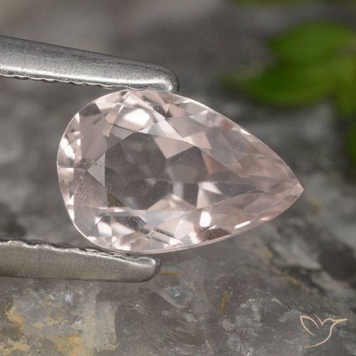 0.70ct Natürlicher Flamingorosa Morganit, Birnenform, VVS-VS