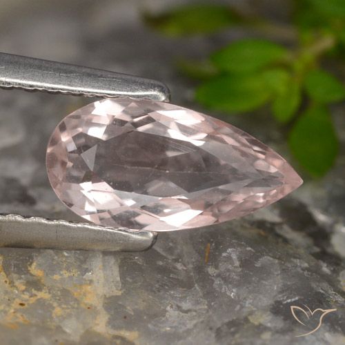 0.73ct Natürlicher Mittelrosa Morganit, Birnenform, VVS-VS