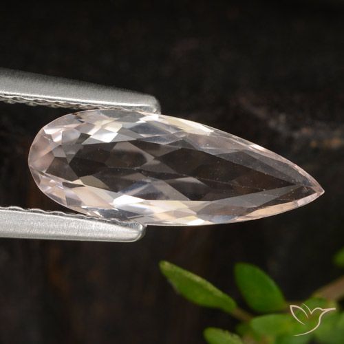 0.85ct Natürlicher Sehr helles Rosa Morganit, Birnenform, VVS-VS