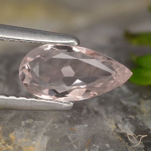 0.89ct Natürlicher Flamingorosa Morganit, Birnenform, VVS