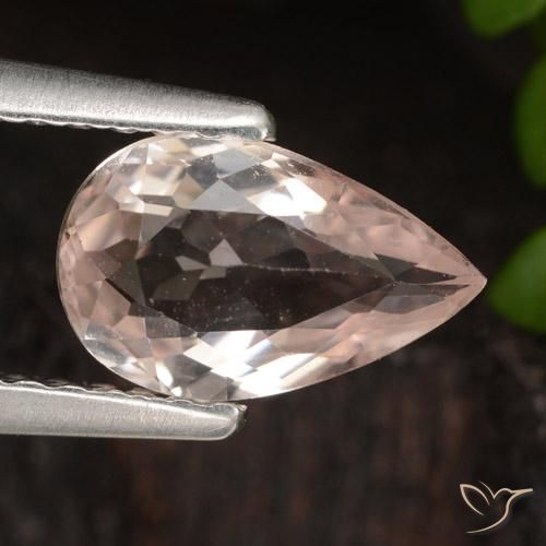 0.84ct Natürlicher Mittelrosa Morganit, Birnenform, VVS