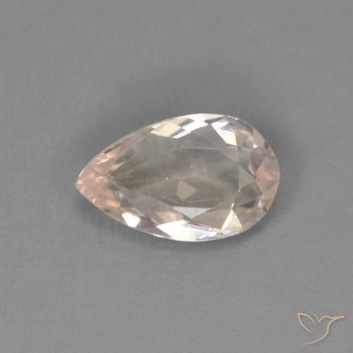 0.58ct Natürlicher Sehr helles Rosa Morganit, Birnenform, VVS