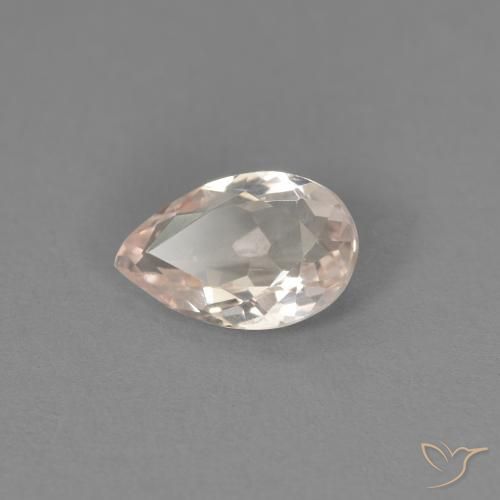 0.70ct Natürlicher Mittelrosa Morganit, Birnenform, VVS-VS